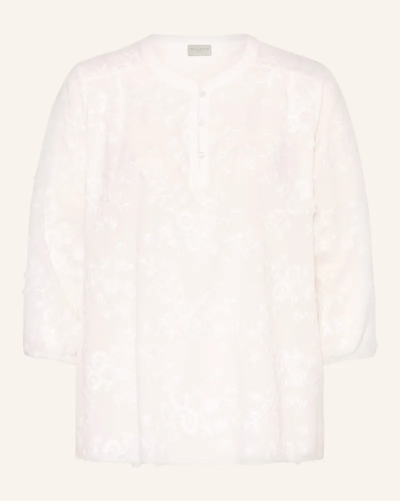 Milano Italy Blusenshirt Mit 3/4-Arm weiss Weiss