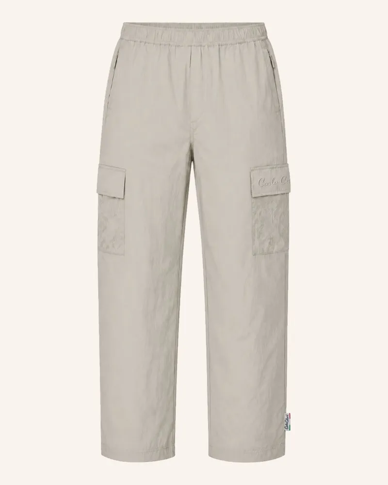 Carlo Colucci Flockprint Cargohose - Soft Impact Fipinger beige Beige