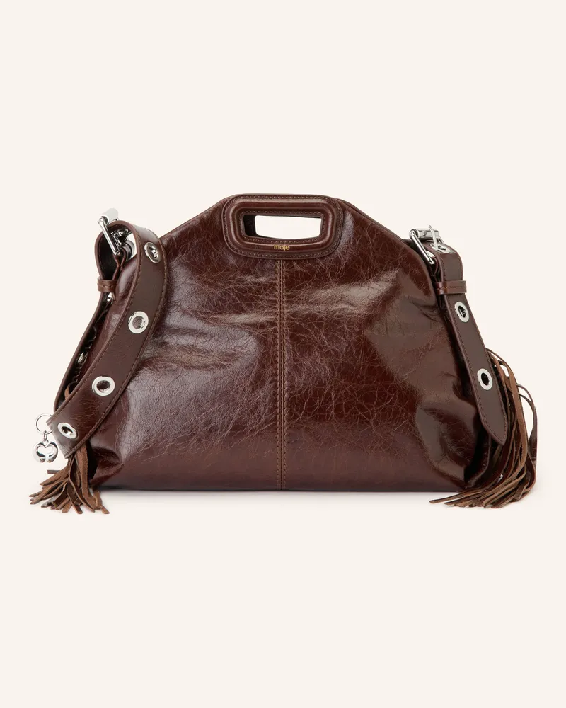 Maje Handtasche braun Dunkelbraun