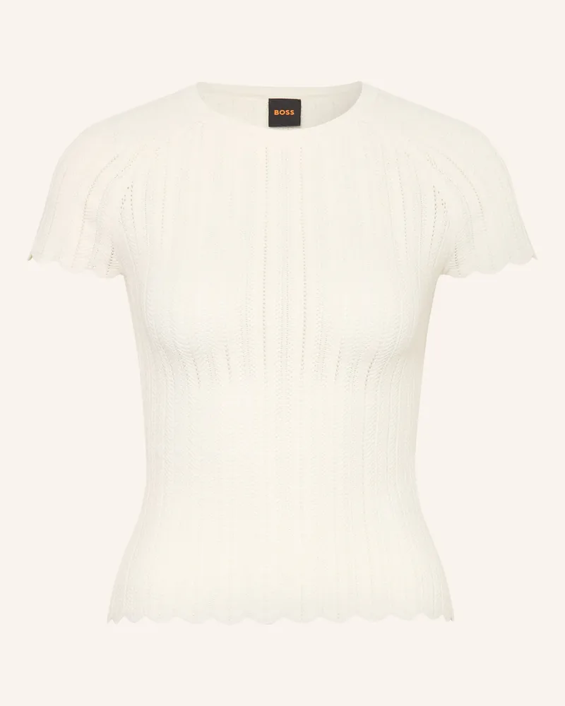 HUGO BOSS Stricktop C_Fice weiss Creme