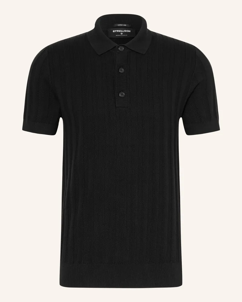 Strellson Strick-Poloshirt Robas schwarz Schwarz