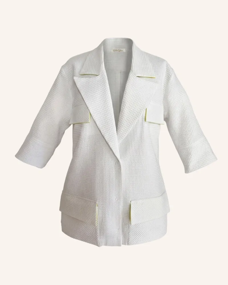 Helene Galwas Feminin Taillierter Sommerblazer Gemmare weiss Weiss