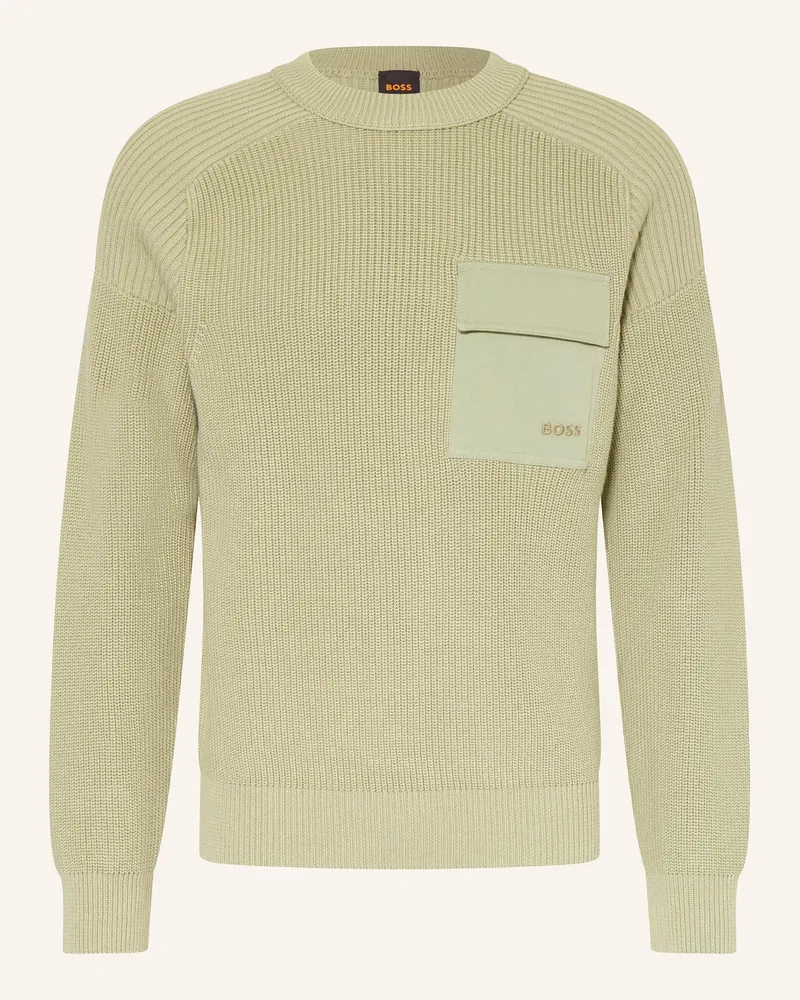 HUGO BOSS Pullover KALAMARO Hellgrün