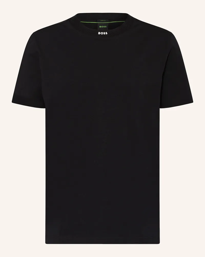 HUGO BOSS T-Shirt TEE RIB Schwarz
