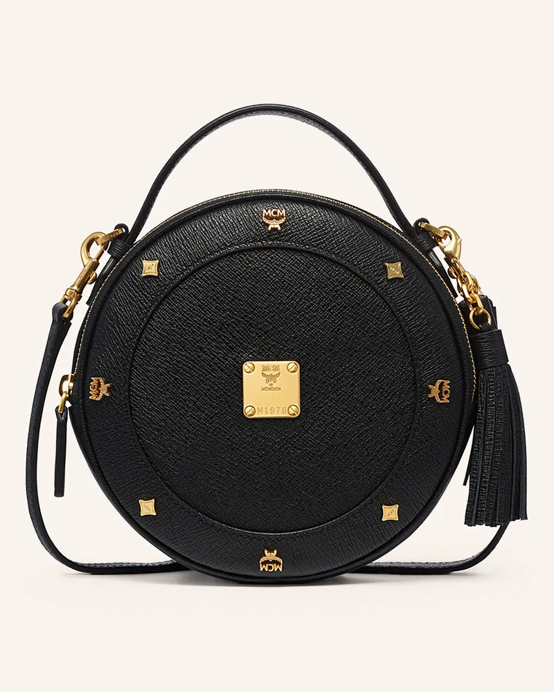 MCM Umhängetasche Pina Small Mit Nieten schwarz Schwarz