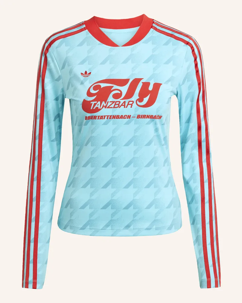 adidas LANGÄRMELIGES FUSSBALLTRIKOT MIT SCHMALER PASSFORM UND ALLOVER-GRAFIKPRINT Blau