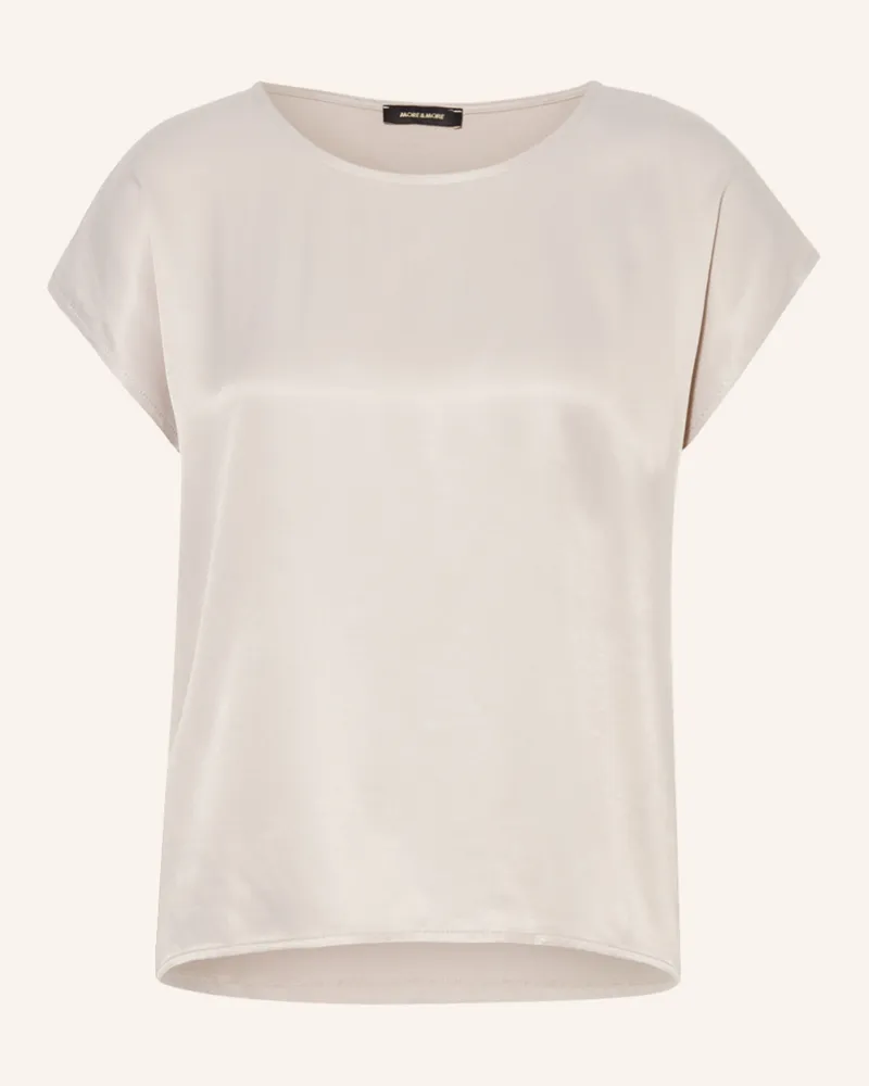 More & More T-Shirt im Materialmix Beige