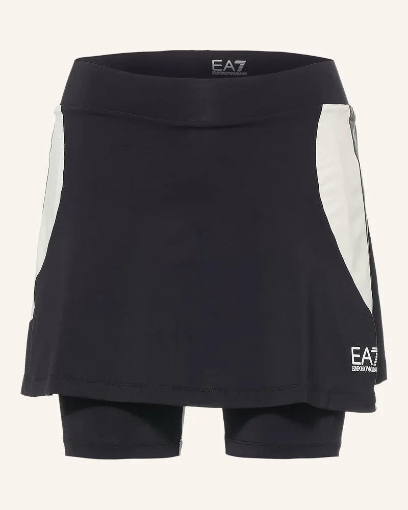 EA7 Tennisrock schwarz Schwarz