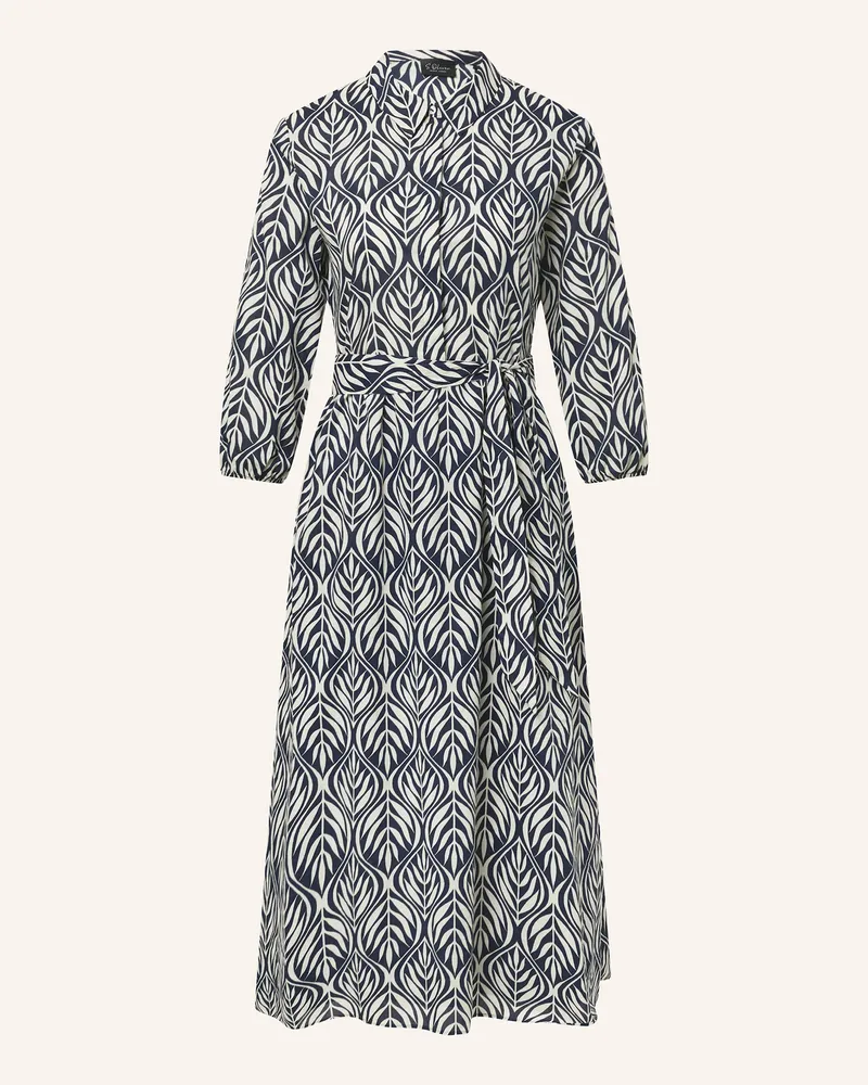 S.Oliver Hemdblusenkleid mit 3/4-Arm Dunkelblau