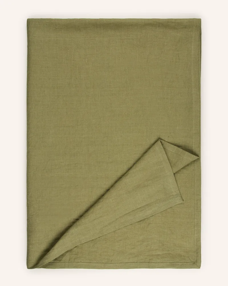 Pichler Tischdecke Lars Aus Leinen gruen Oliv