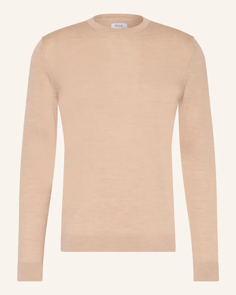 paul Pullover Aus Merinowolle beige Hellbraun