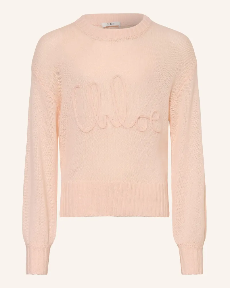 Chloé Pullover Mit Cashmere pink Hellorange