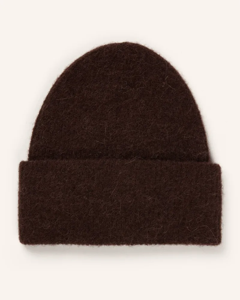 Samsøe & Samsøe Mütze Nor Mit Alpaka rot Dunkelbraun