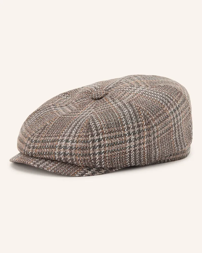 Stetson Schiebermütze Aus Tweed braun Creme