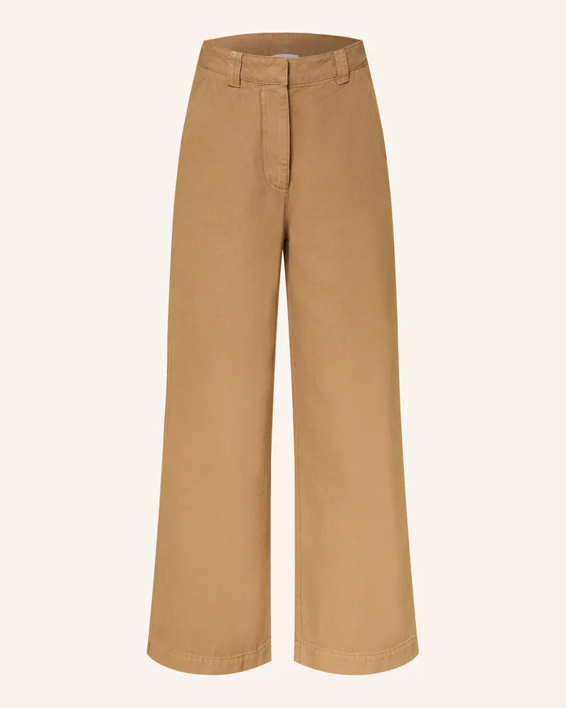 Mrs & HUGS Wide Leg Jeans braun Camel
