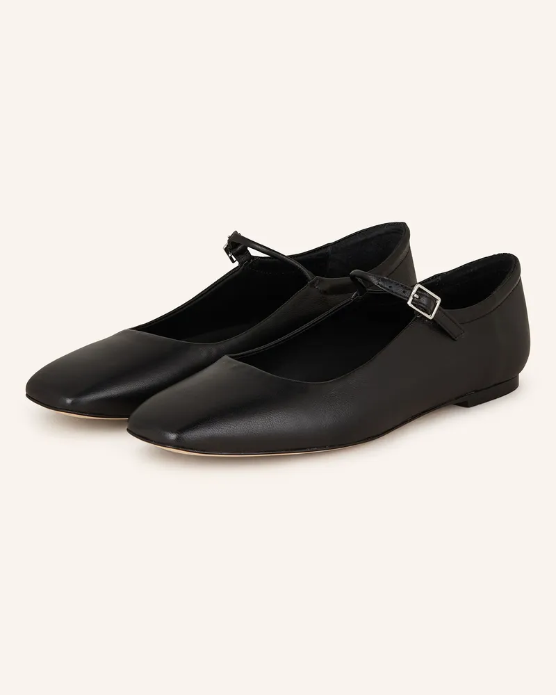 Mrs & HUGS Mary-Jane-Ballerinas schwarz Schwarz
