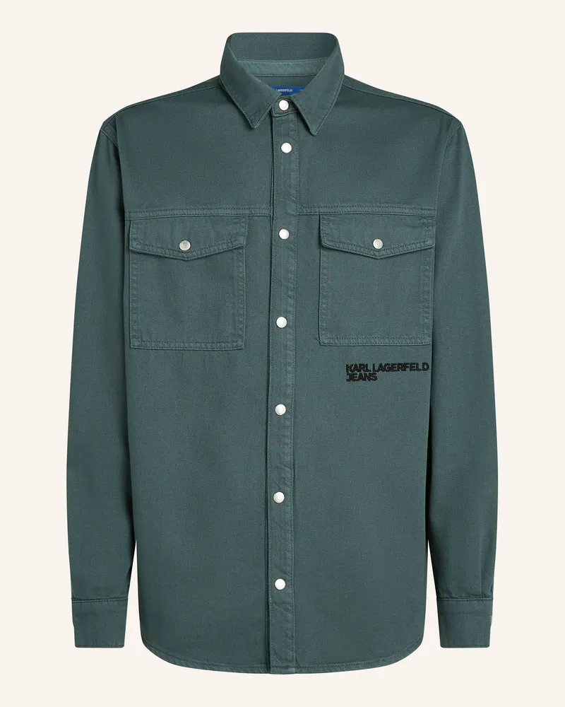 Karl Lagerfeld DENIM OVERSHIRT Dunkelgrün