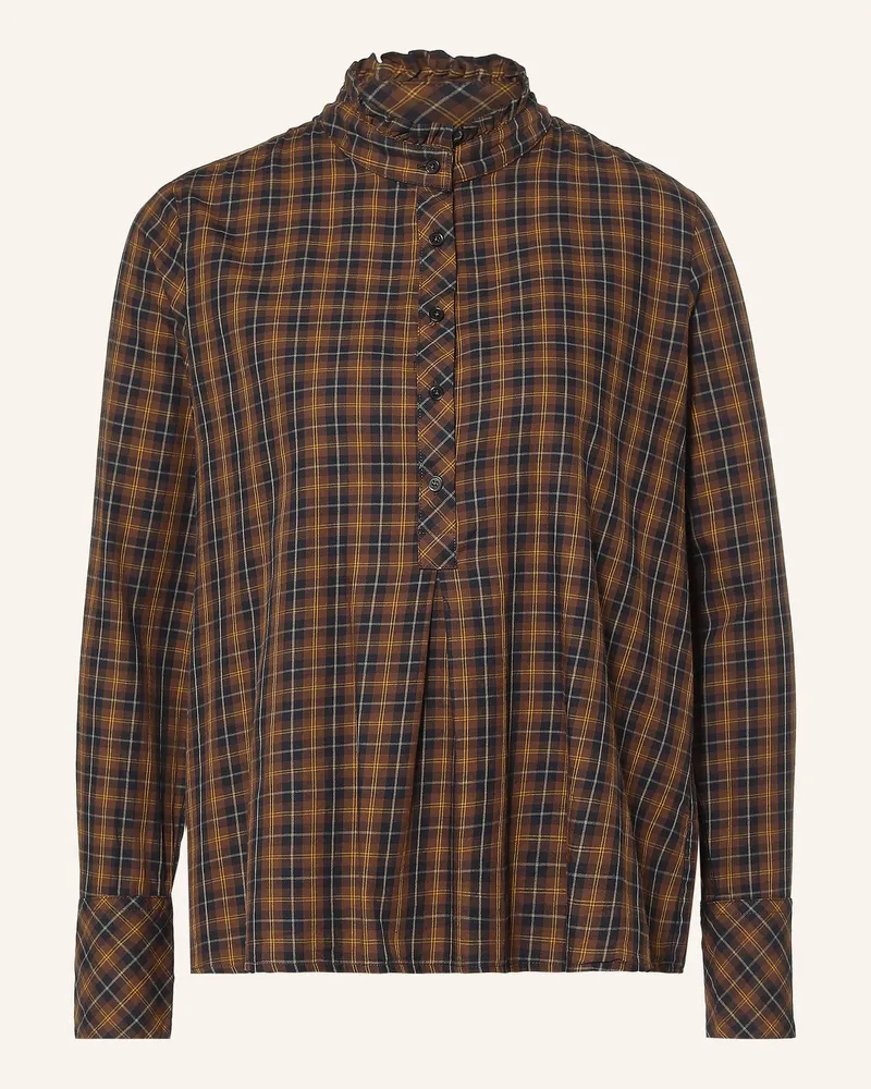 lilienfels Blusenshirt Mit Rüschen braun Braun
