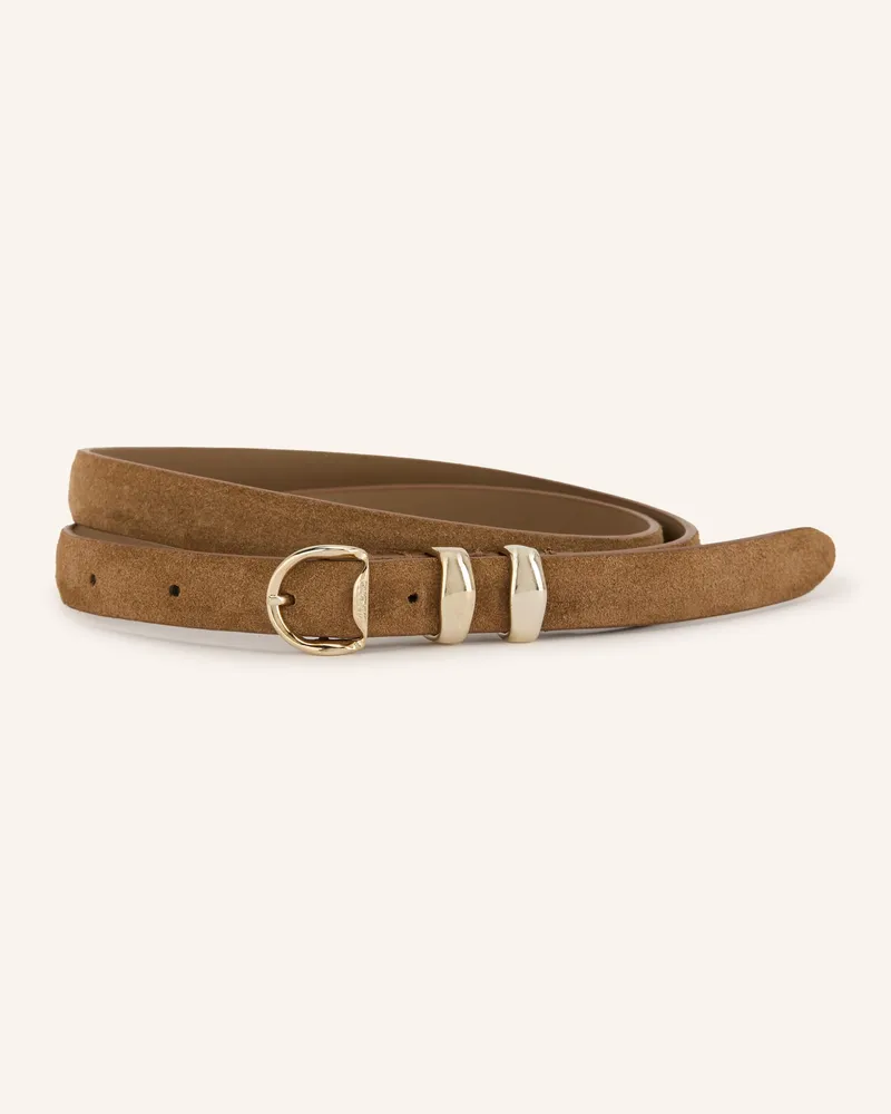 Sandro Ledergürtel beige Camel