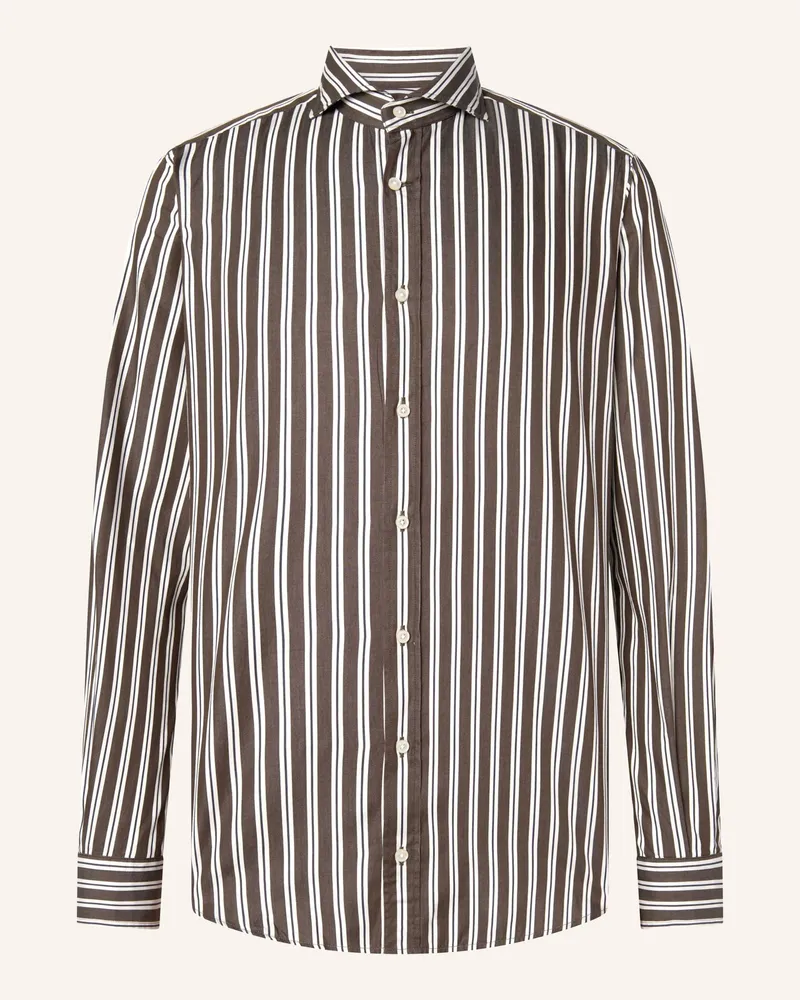 windsor. Hemd LANO Shaped Fit Dunkelbraun