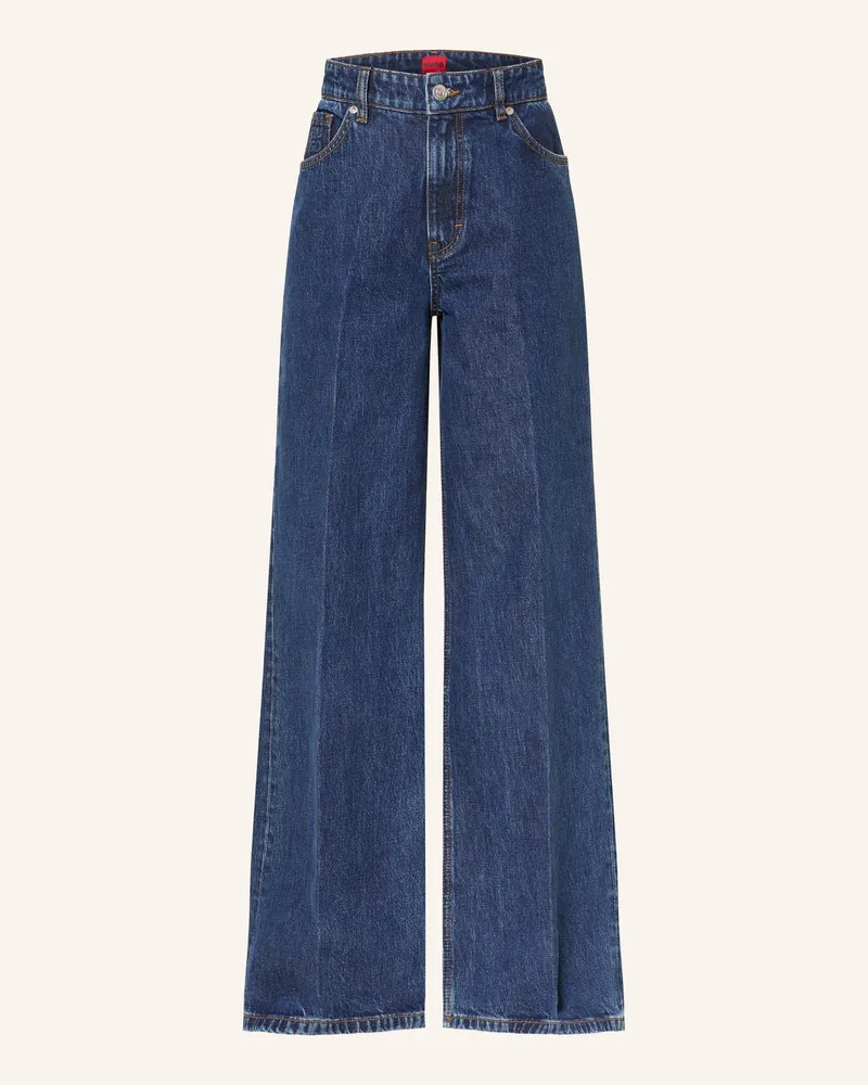 HUGO BOSS Wide Leg Jeans blau 415