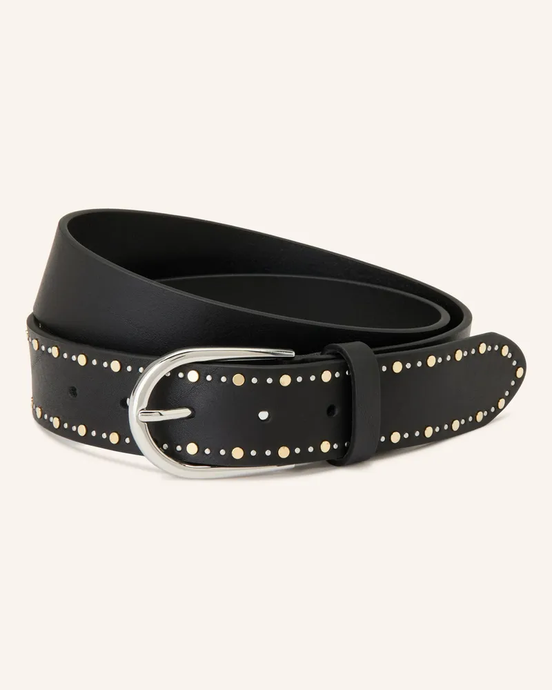 Gianni Chiarini Ledergürtel Mit Nieten schwarz Schwarz