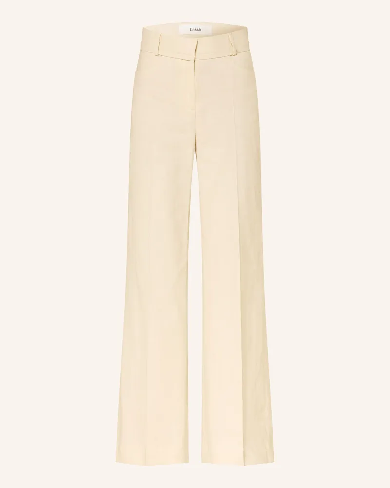 ba&sh Hose Pants Cista Mit Leinen gelb Hellgelb