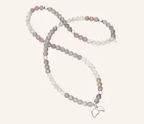 Armband BRACELET INDIA 'CASHMERE' MEDIUM aus 18 Karat Weißgold und Mondsteinen