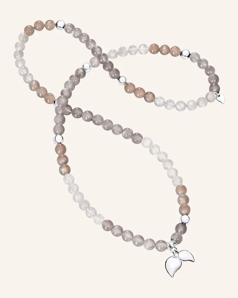 TAMARA COMOLLI Armband BRACELET INDIA 'CASHMERE' MEDIUM aus 18 Karat Weißgold und Mondsteinen Weissgold