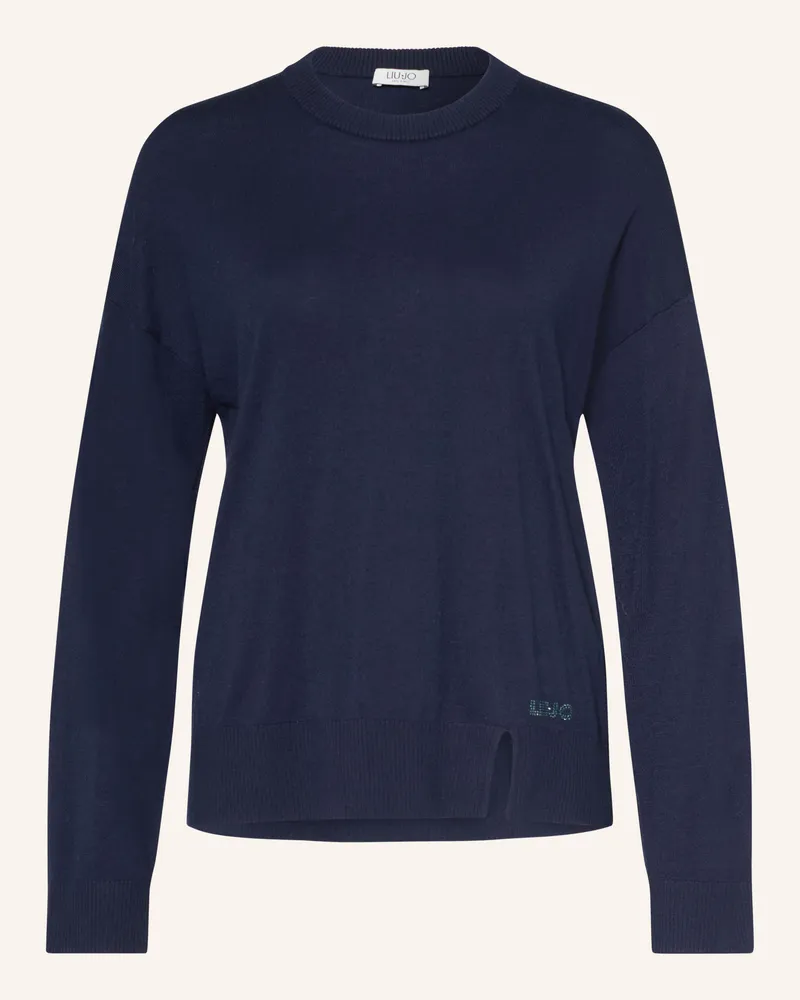 Liu Jo Pullover Mit Schmucksteinen blau Dunkelblau