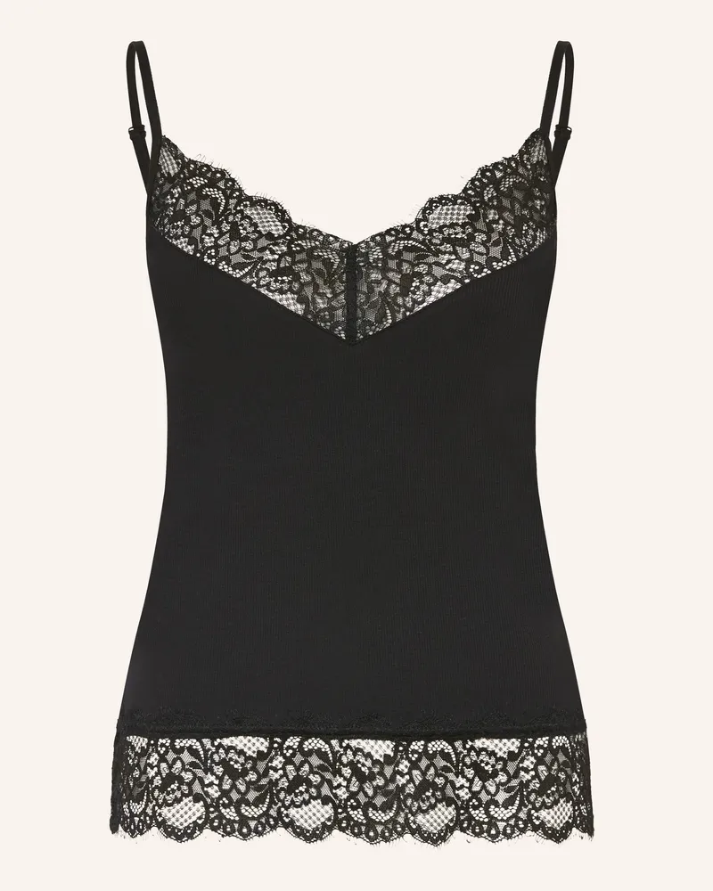 Darling Harbour Jerseytop mit Spitze Black