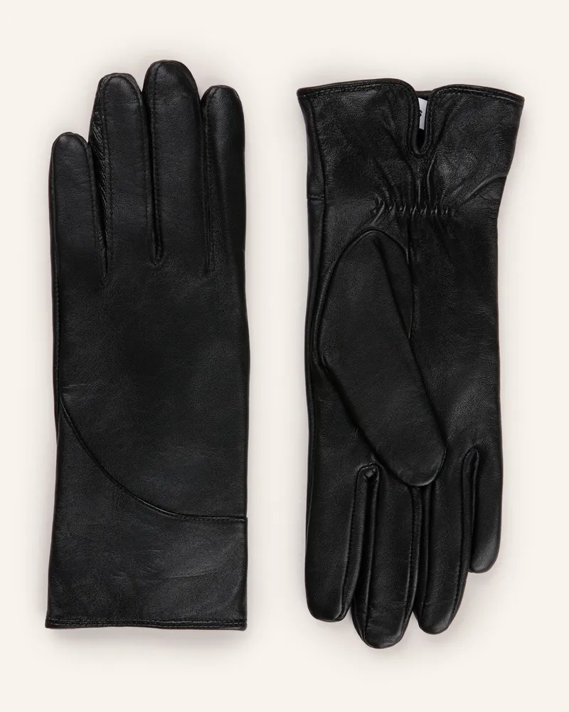 Reiss Lederhandschuhe schwarz Schwarz