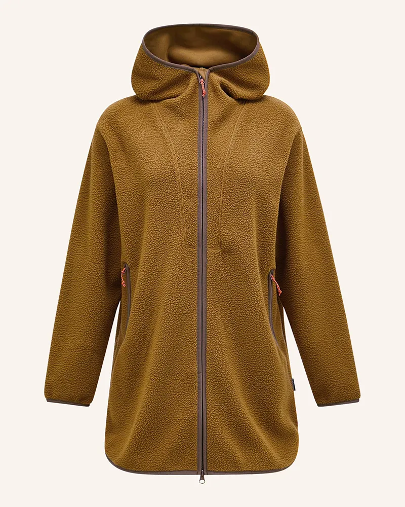 Peak Performance Teddyfell-Jacke PILE LONG im Materialmix Beige