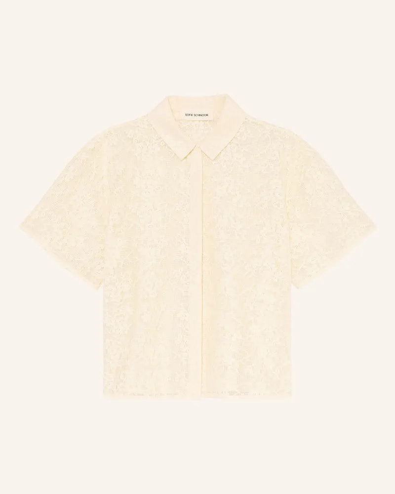 Sofie Schnoor Hemdbluse Carmelasw Aus Spitze beige Creme