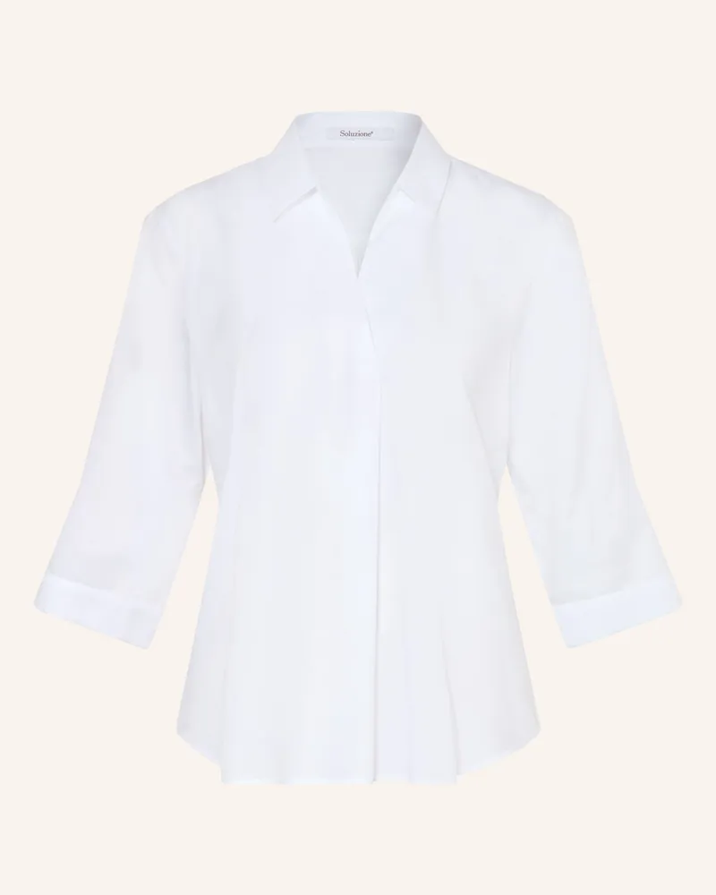 Soluzione Blusenshirt Mit 3/4-Arm weiss Weiss