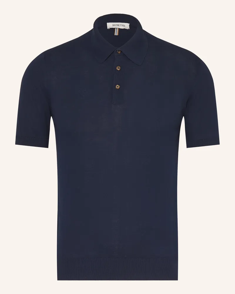 DISTRETTO12 Strick-Poloshirt CARRARA Dunkelblau