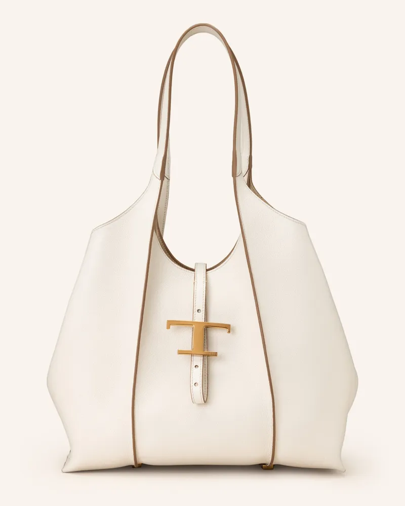 TOD'S Shopper T TIMELESS SMALL mit Pouch Weiss