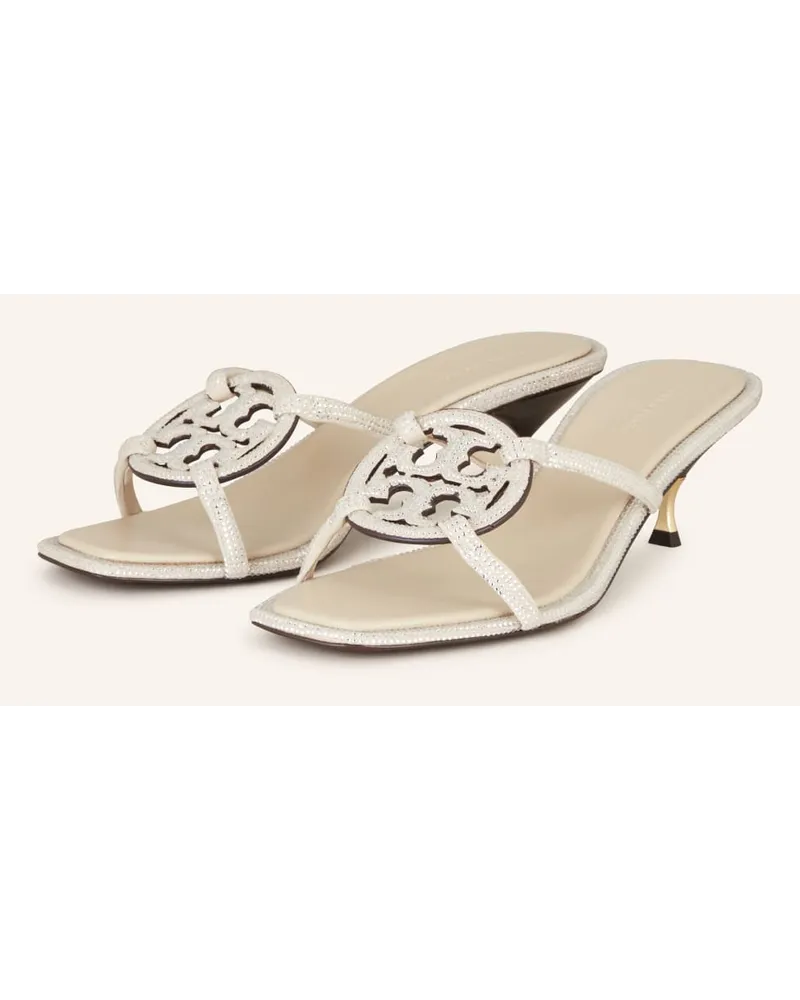 Tory Burch Mules MILLER mit Schmucksteinen - SILBER Silber