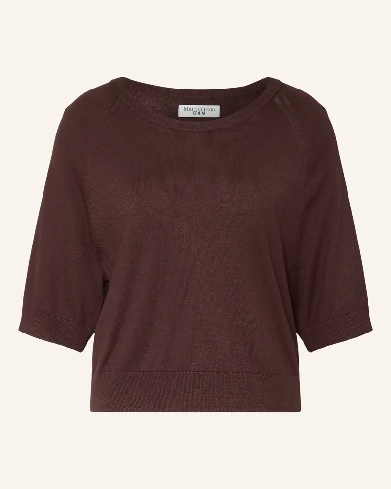 Marc O'Polo Pullover Mit 3/4-Arm rot Dunkelbraun