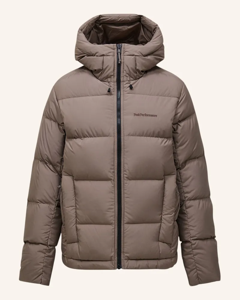 Peak Performance M Rivel Down Puffer Jacket Daunenjacke braun Hellbraun