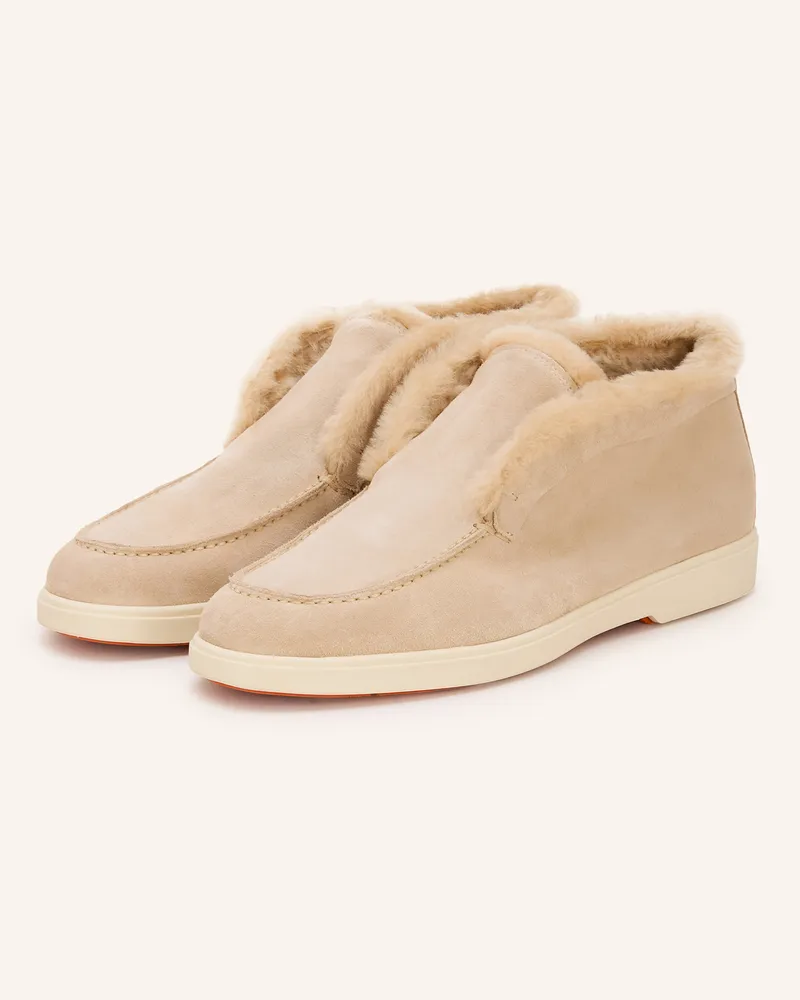 Santoni Boots Fortune beige Creme