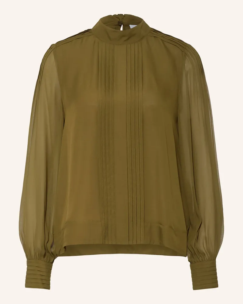 Reiss Blusenshirt Ottilie Mit Plissees gruen Oliv