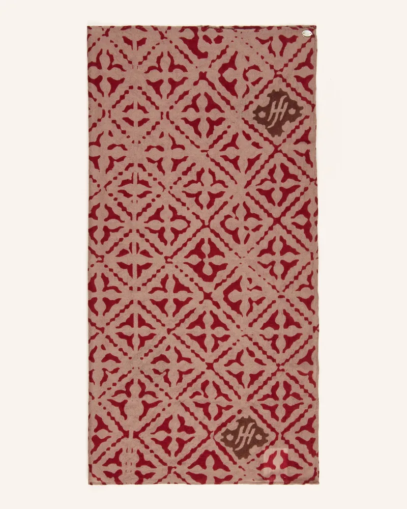 Friendly Hunting Cashmere-Tuch rot Taupe