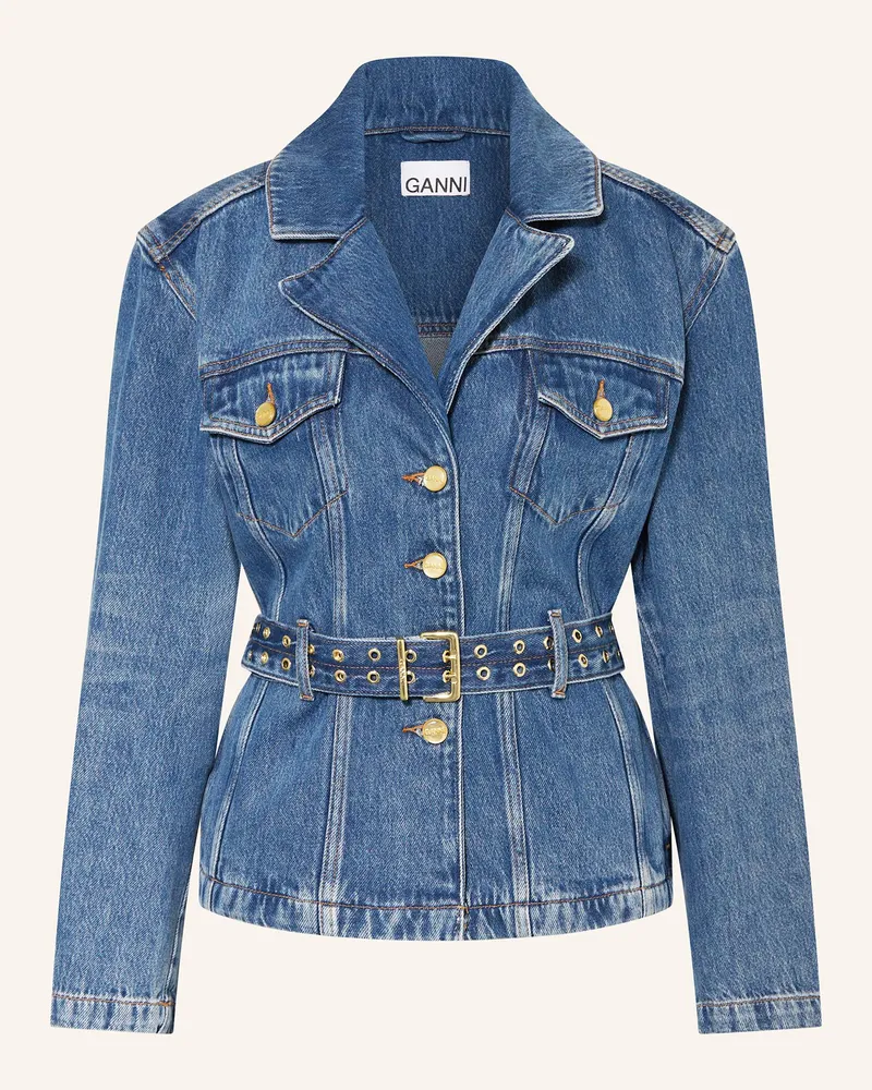 Ganni Jeansjacke Blau