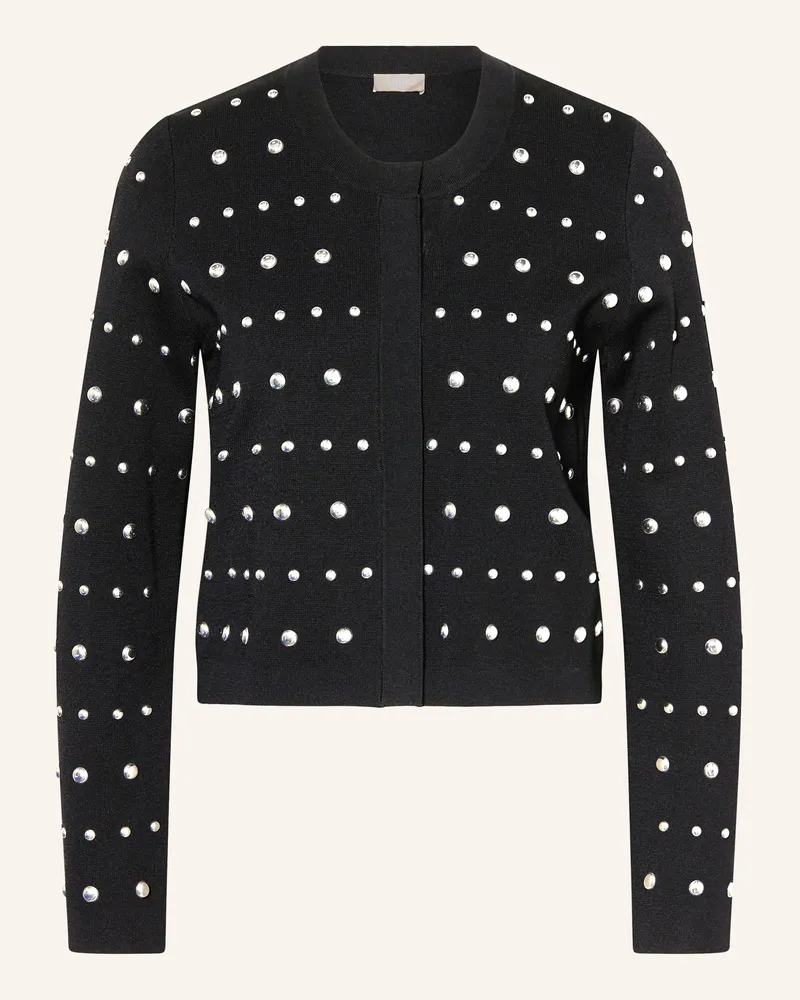 Liu Jo Strickjacke mit Nieten Schwarz