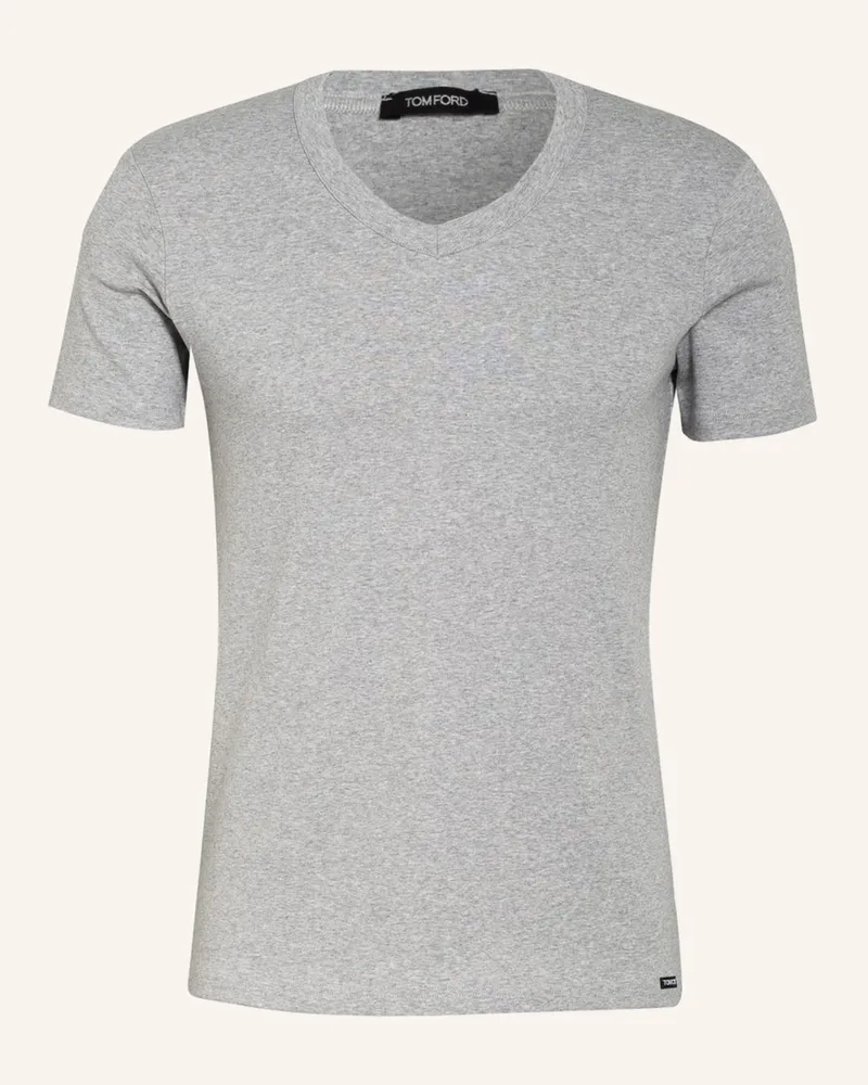Tom Ford V-Shirt grau Hellgrau