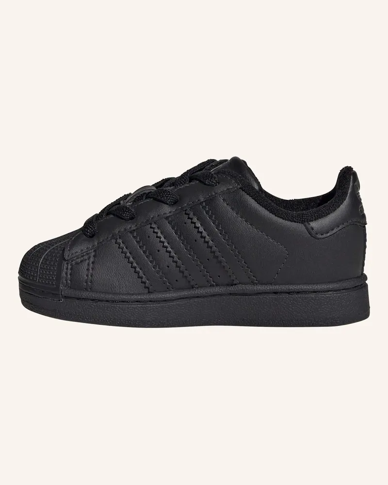 adidas SUPERSTAR II ELASTIC LACE KIDS SCHUH Schwarz