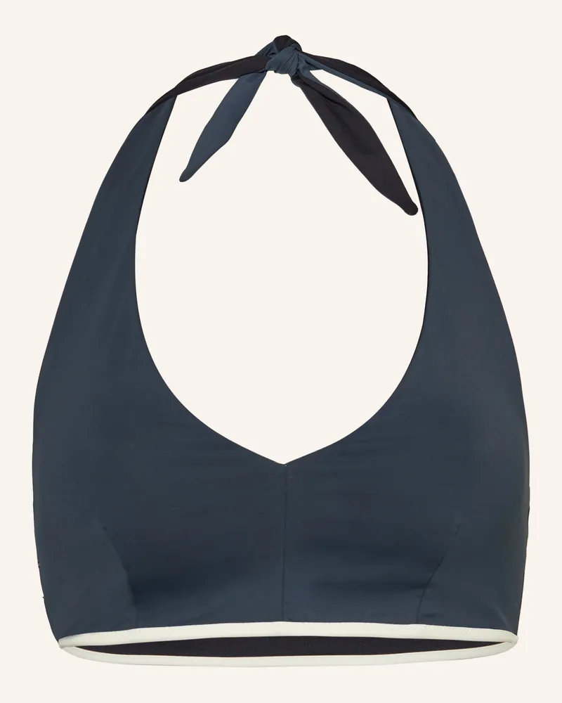 MYMARINI Neckholder-Bikini-Top Holiday Zum Wenden Mit Uv-Schutz 50+ schwarz Grau