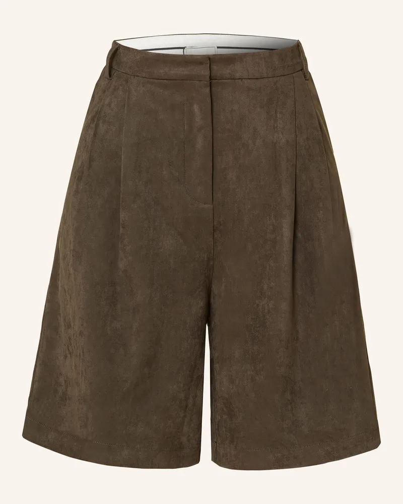 Neo Noir Shorts NIKA in Lederoptik Dunkelbraun