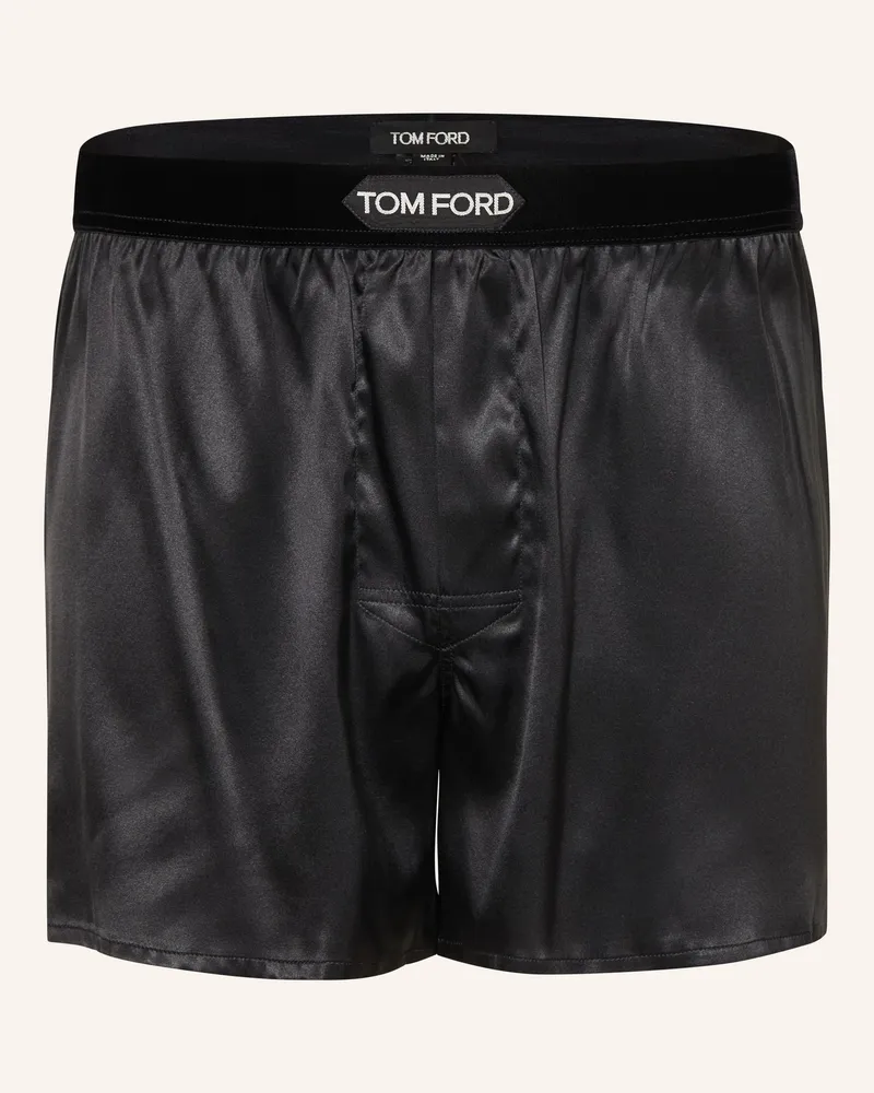 Tom Ford Boxershorts Aus Seide schwarz Schwarz